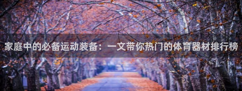 注册zoty中欧体育官方正版app：家庭中的必备运动装备：一